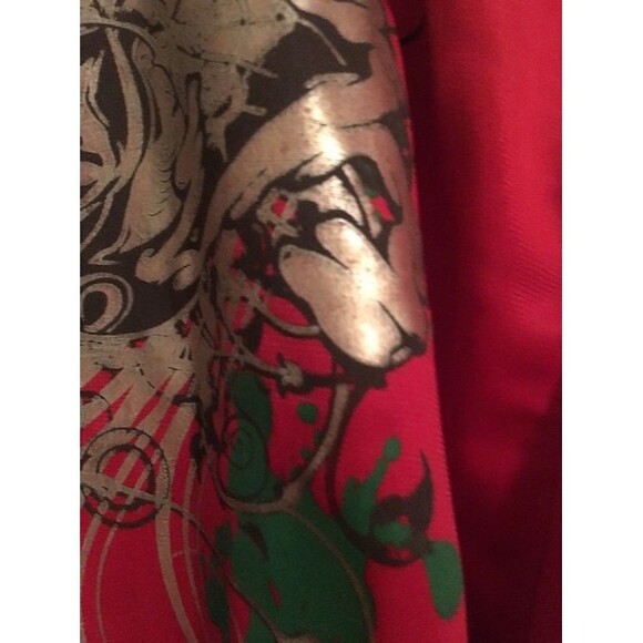 Raider Jean Co. Men's Graphic Print Zip Up Track Jacket Athletic Size Medium Red - Picture 6 of 7